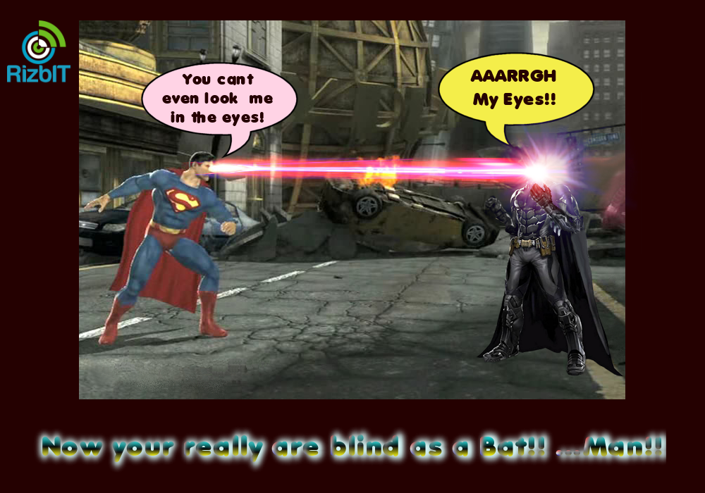 Superman Blinds Batman