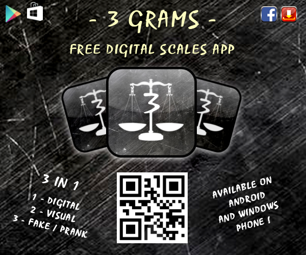 Apps and Games - 3 Grams Digital Scales App