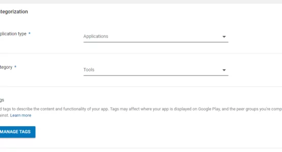 google play developer tags