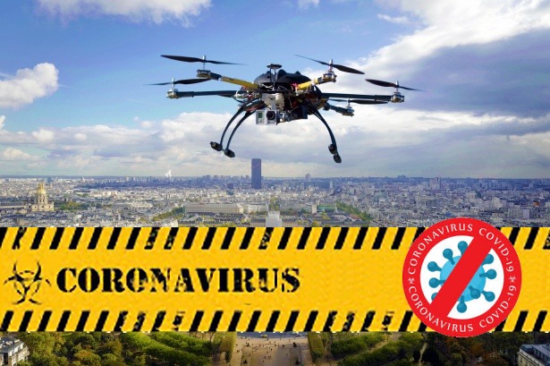 drones and robots against corona virus