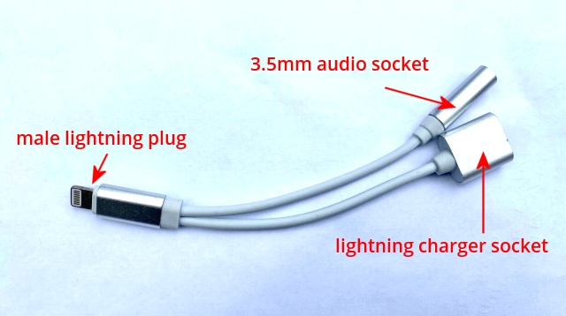 iphone lightning headphone audio spllitter adapter