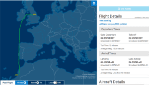 agadir plane flight path from uk