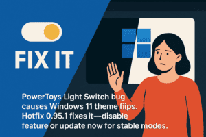 Windows 11 Light Switch Fix: PowerToys Hotfix